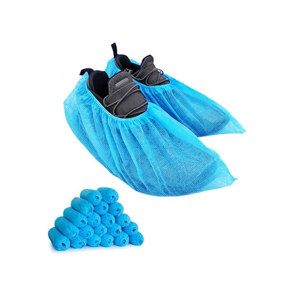 Hospitality Emporium Shoe Covers Blue Economical with Elastic NonWoven